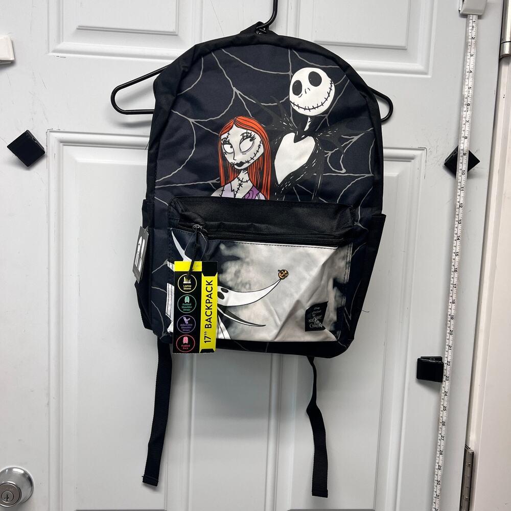 Nightmare Before Christmas 17" Backpack Includes Rain Cover Hood NOC4096